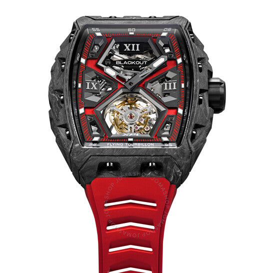 Blackout, Xp1 Tourbillon Hand Wind Red Dial Men's Watch