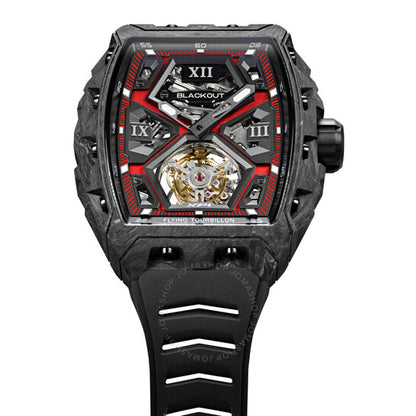 Blackout, Xp1 Tourbillon Hand Wind Red Dial Men's Watch