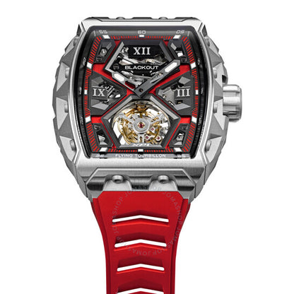 Blackout, XP1 Tourbillon Hand Wind Red Dial Men's Watch