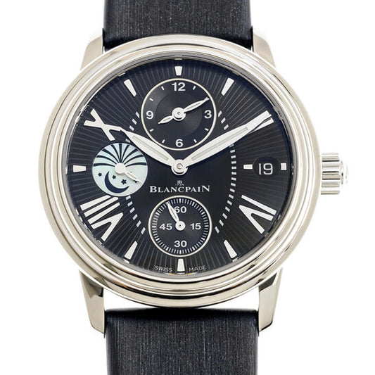 ساعة بلانكبان النسائية الأوتوماتيكية ذات المنطقتين الزمنيتين