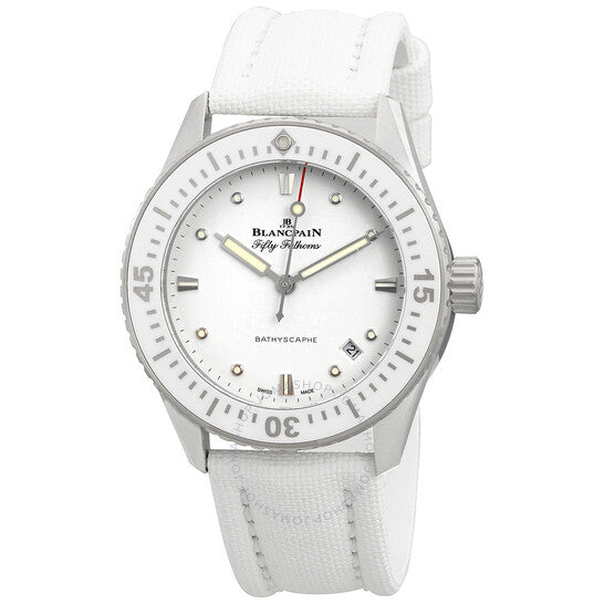 Blancpain, Fifty Fathoms Bathyscaphe Automatic White Dial Ladies Watch