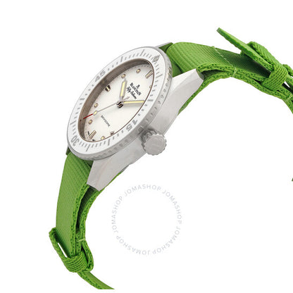 ساعة بلانكبان فيفتي فاذومز باثيسكاف أوتوماتيكية بقرص أبيض