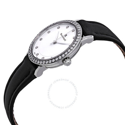 ساعة بلانكبان ألترا بلايت أوتوماتيكية للسيدات بمينا أبيض من الألماس