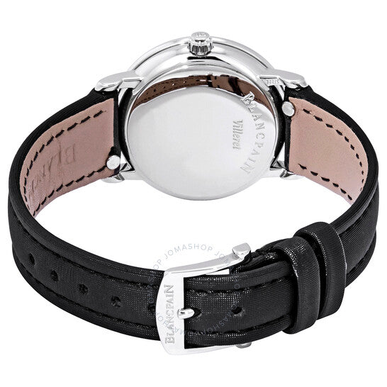 ساعة بلانكبان ألترا بلايت أوتوماتيكية للسيدات بمينا أبيض من الألماس