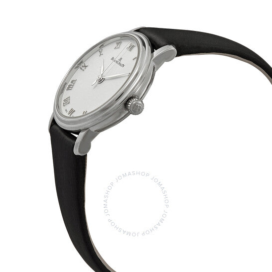 ساعة بلانكبان فيليريت أوتوماتيكية للسيدات بمينا فضي