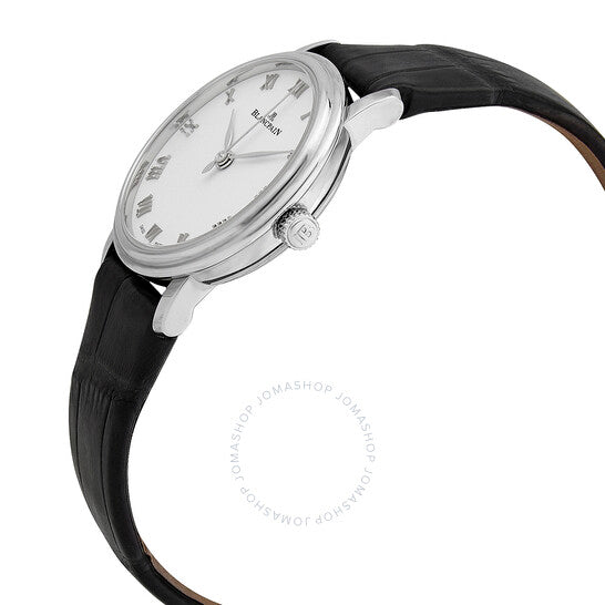 ساعة بلانكبان فيليريت أوتوماتيكية للسيدات بمينا أبيض