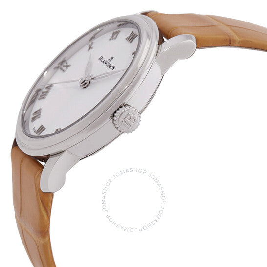 ساعة بلانكبان فيليريت أوتوماتيكية للسيدات بمينا أبيض