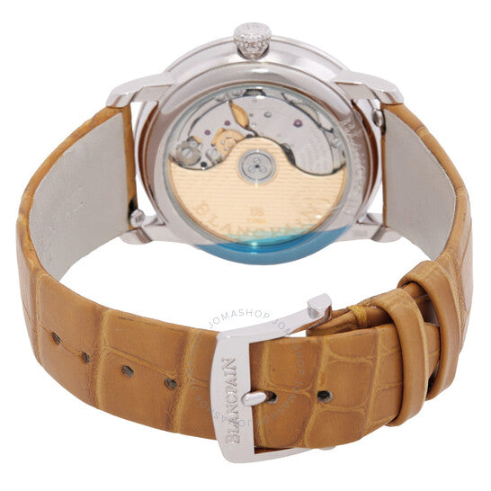 ساعة بلانكبان فيليريت أوتوماتيكية للسيدات بمينا أبيض