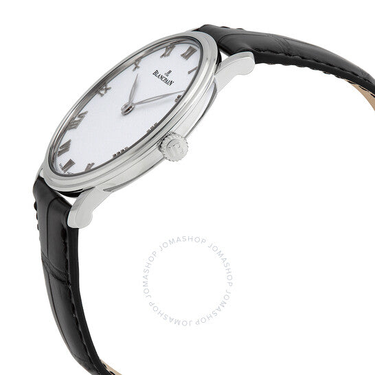 ساعة بلانكبان فيليريت للرجال، يدوية التعبئة، بمينا أبيض