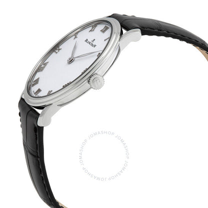 ساعة بلانكبان فيليريت للرجال، يدوية التعبئة، بمينا أبيض