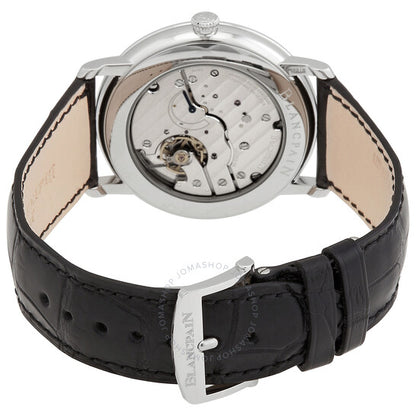 ساعة بلانكبان فيليريت للرجال، يدوية التعبئة، بمينا أبيض