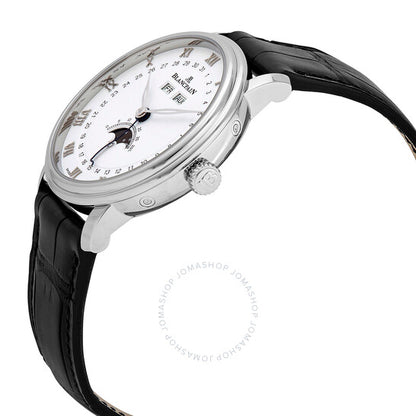 ساعة بلانكبان فيليريت ألترا بلايت أوتوماتيكية للرجال بمينا أبيض