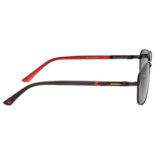 Men's Black Rectangular Sunglasses