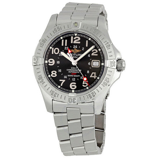 Breitling, Aeromarine Colt GMT Steel Black Men's Watch A3235011-B715SS