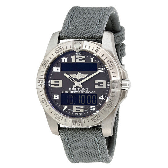 Breitling, Aerospace Evo Grey Dial Grey Canvas Men's Watch