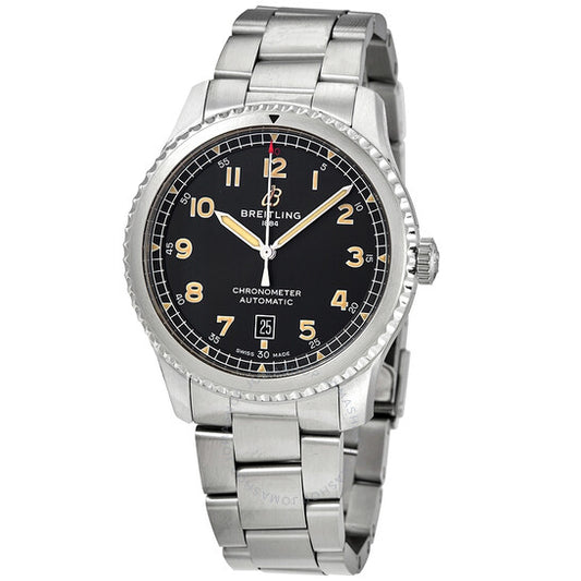 ساعة بريتلينغ أفايتور 8 أوتوماتيكية كرونومتر بمينا أسود للرجال