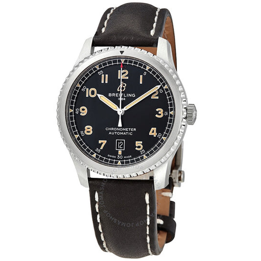 ساعة بريتلينغ أفايتور 8 أوتوماتيكية كرونومتر بمينا أسود للرجال