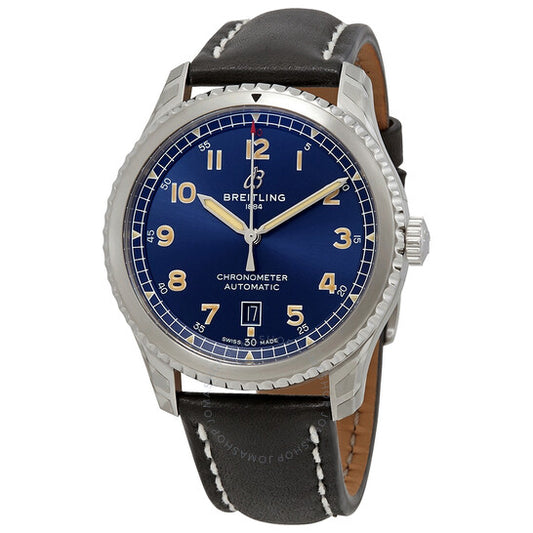 ساعة بريتلينج أفياتور 8 أوتوماتيكية كرونومتر بمينا أزرق للرجال