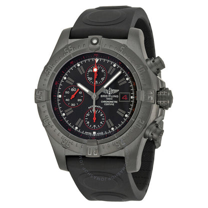 Breitling, Avenger Black Dial Black Rubber Automatic Men's Watch