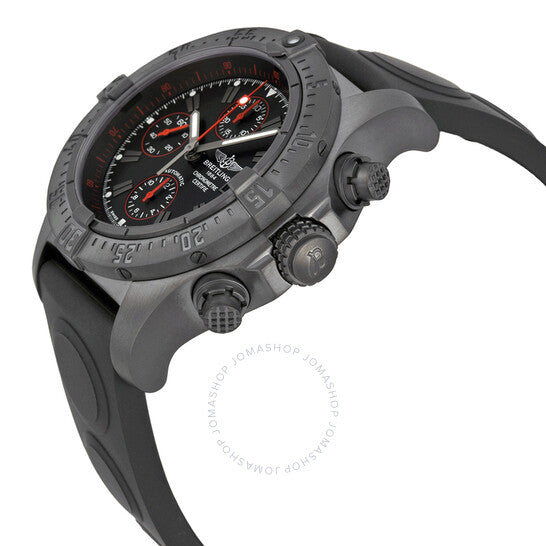 Breitling, Avenger Black Dial Black Rubber Automatic Men's Watch