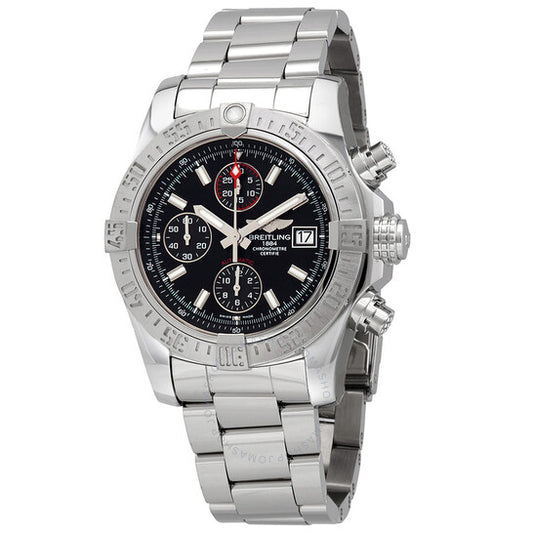 ساعة بريتلينغ أفينجر II كرونوغراف أوتوماتيكية بركان بمينا أسود للرجال