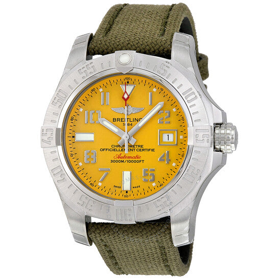 Breitling, Avenger II Seawolf Yellow Dial Men's Watch A1733110-I519GCVT