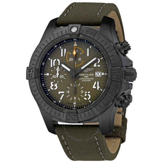 Breitling, Avenger Night Mission Chronograph Automatic Chronometer Khaki Green Dial Men's Watch