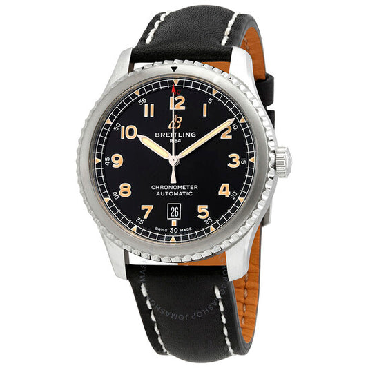 ساعة بريتلينج أفياتور 8 أوتوماتيكية كرونومتر بمينا أسود للرجال