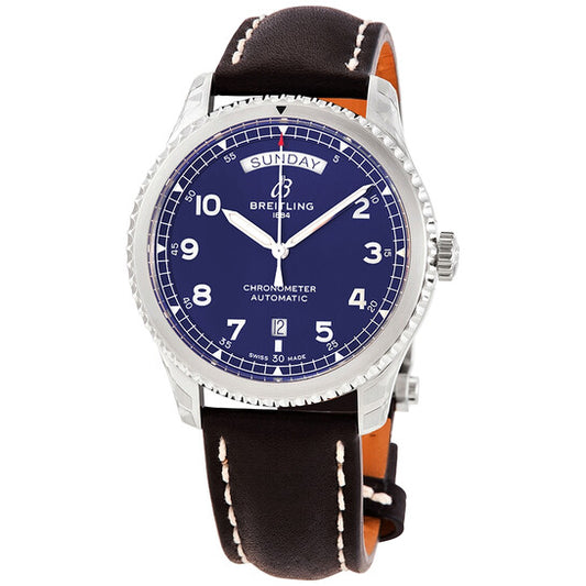 ساعة بريتلينج أفياتور 8 أوتوماتيكية كرونومتر بمينا أزرق للرجال
