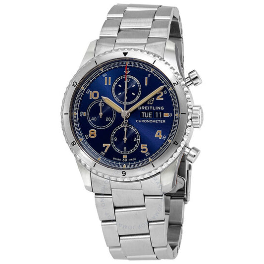 Breitling, Aviator 8 Chronograph Automatic Chronometer Blue Dial Men's Watch