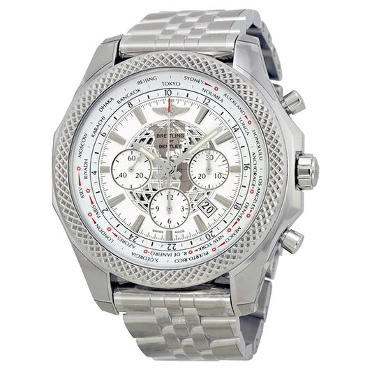 Breitling, Bentley B05 Unitime Chronograph White Dial Stainless Steel Men's Watch AB0521U0-A755SS