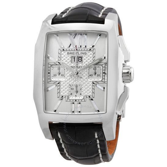 ساعة بريتلينج، بنتلي كرونوغراف أوتوماتيكية للرجال بمينا فضي