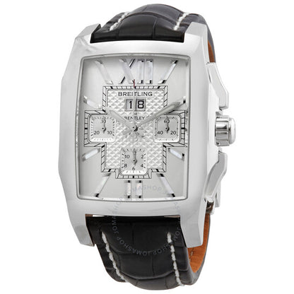 ساعة بريتلينج، بنتلي كرونوغراف أوتوماتيكية للرجال بمينا فضي