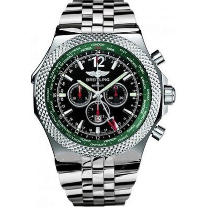 Breitling, Bentley GMT Black Dial Stainless Steel Men's Watch