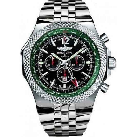 Breitling, Bentley GMT Black Dial Stainless Steel Men's Watch