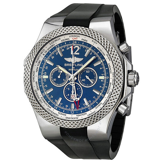 Breitling, Bentley GMT Chronograph Automatic Blue Dial Stainless Steel Men's Watch A4736212-C768