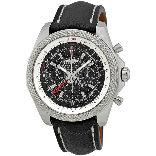 Breitling, Bentley GMT Chronograph Automatic Men's Black Leather Watch