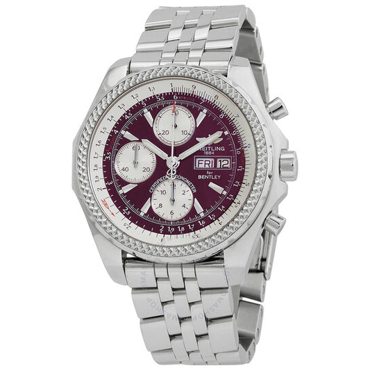 Breitling, Bentley GT Chronograph Steel Burgundy Men's Watch A1336212-K506SS