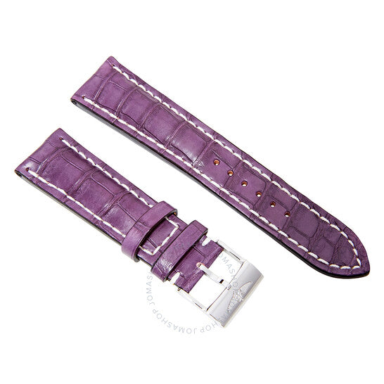 Breitling, Burgundy Strap Stainless Steel Tang Buckle 24-20mm