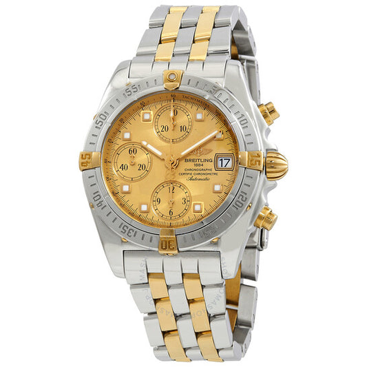Breitling, Chrono Cockpit Chronograph Automatic Gold Dial Men's Two Tone Watch