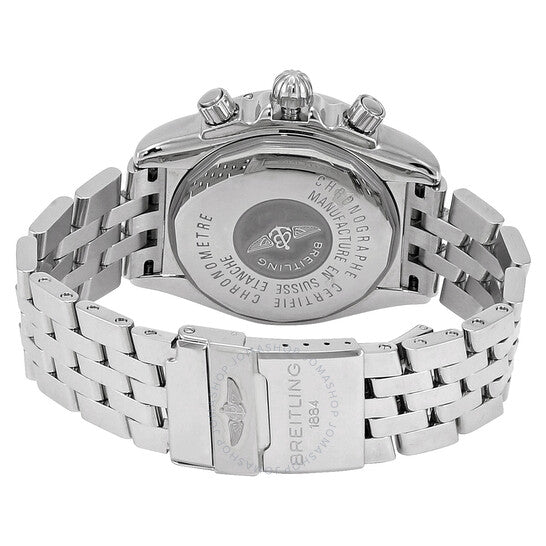 ساعة بريتلينج كرونوغراف أوتوماتيكية للرجال بمينا أبيض