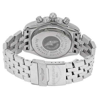 ساعة بريتلينج كرونوغراف أوتوماتيكية للرجال بمينا أبيض