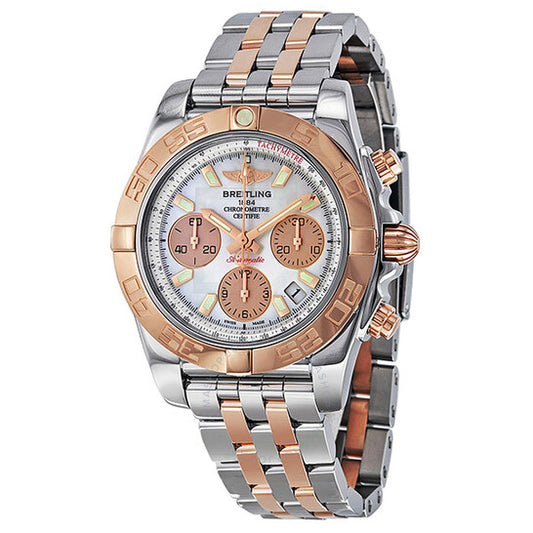 Breitling, Chronomat 41 Automatic Chronograph Rose Gold and Stainless Steel Men's Watch CB014012-A722TT