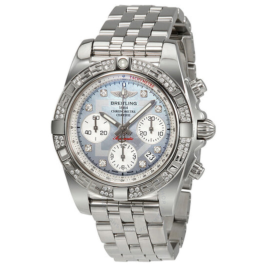 Breitling, Chronomat 41 Automatic Mother of Pearl Diamond Dial Men's Watch AB0140AA-G712SS