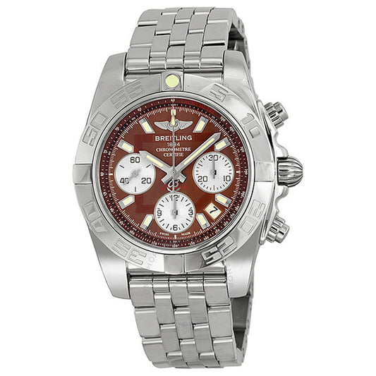 Breitling, Chronomat 41 Brown Dial Stainless Steel Men's Watch AB014012-Q583SS