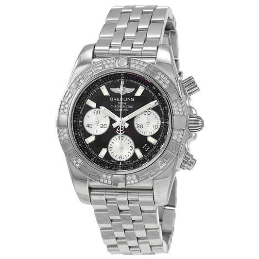 Breitling, Chronomat 41 Chronograph Automatic Chronometer Black Dial Men's Watch AB0140AA/BA52