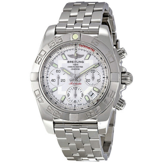 Breitling, Chronomat 41 Chronograph Silver Dial Men's Watch AB014012-G711SS