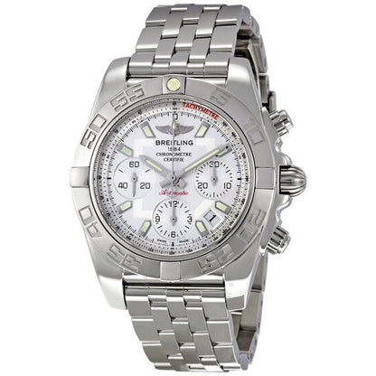 Breitling, Chronomat 41 Chronograph Silver Dial Men's Watch AB014012-G711SS
