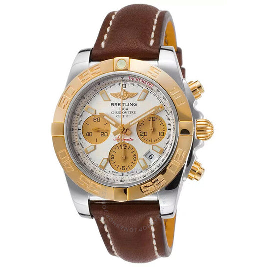 Breitling, Chronomat 41 Silver Dial Chronograph Automatic Men's Watch CB14012-G713BRLT