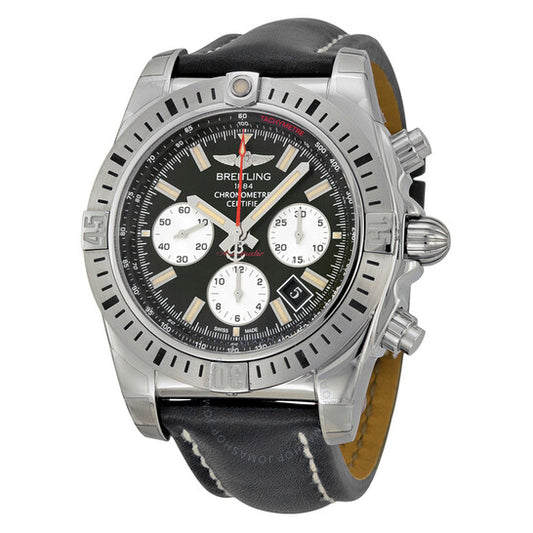 Breitling, Chronomat 44 Airborne Automatic Black Dial Black Leather Men's Watch AB01154G-BD13BKLT